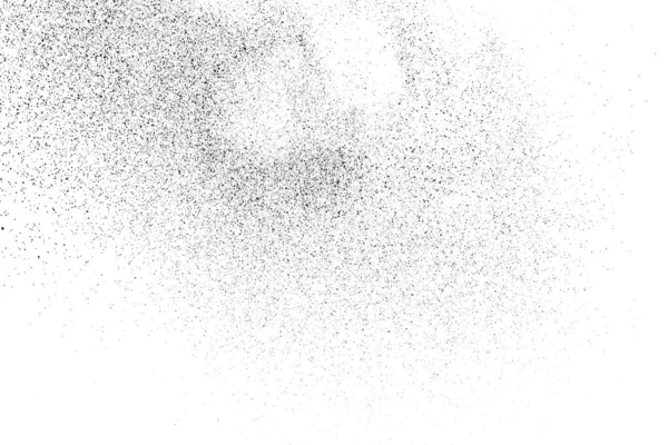 Distressed Black Texture Dark Grainy Texture White Background Dust Overlay — Stock Vector