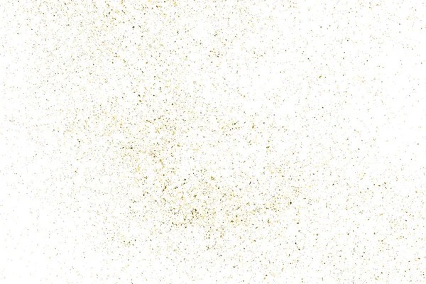 Texture Glitter Oro Isolato Bianco Colore Delle Particelle Ambra Sfondo — Vettoriale Stock