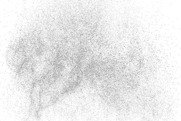 Textura Negra Angustiada Textura Granulada Oscura Sobre Fondo Blanco Superposición — Vector de stock