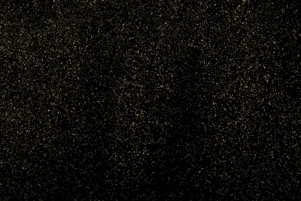 Textura Brillo Dorado Aislada Sobre Fondo Negro Polvo Estelar Dorado — Vector de stock