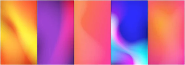 Conjunto Gradientes Abstrato Líquido Forma Fluida Colorida Plasma Futurista Energia — Vetor de Stock