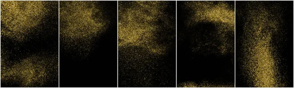Conjunto Ouro Glitter Meio Tom Pontilhado Fundo Padrão Retro Abstrato — Vetor de Stock