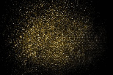 Altın Parıltılı Yarım Tonlu Noktalı Arkaplan. Soyut Çember Retro Deseni. Pop Art Style Arkaplanı. Altın Konfeti Patlaması. Dijital olarak oluşturulmuş resim. Vektör İllüstrasyonu, Eps 10.  