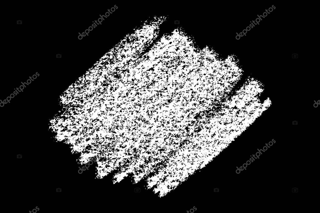Scribble hand drawn in chalk on black background. Monochrome stain element. Digitally generated image. Vector illustration, Eps 10.