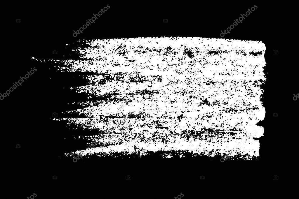 Scribble hand drawn in chalk on black background. Monochrome stain element. Digitally generated image. Vector illustration, Eps 10.