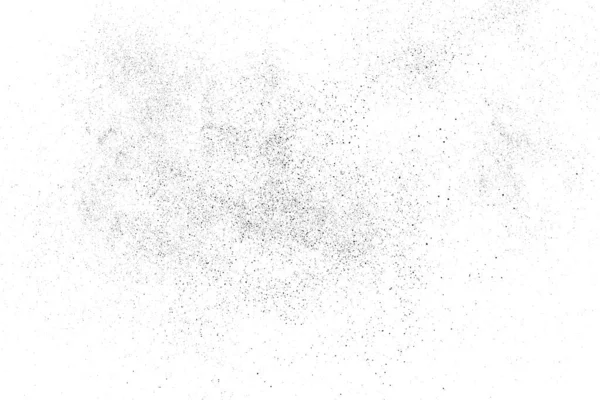 Bedrängte Schwarze Textur Dunkel Körnige Textur Auf Weißem Hintergrund Staub — Stockvektor