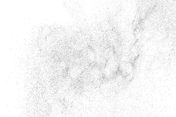 Textura Negra Angustiada Textura Granulada Oscura Sobre Fondo Blanco Superposición — Vector de stock