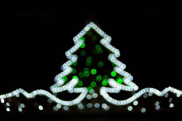 Árvore de Natal borrada luzes — Fotografia de Stock