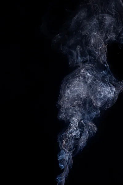 Humo Abstracto Mueve Sobre Fondo Negro — Foto de Stock