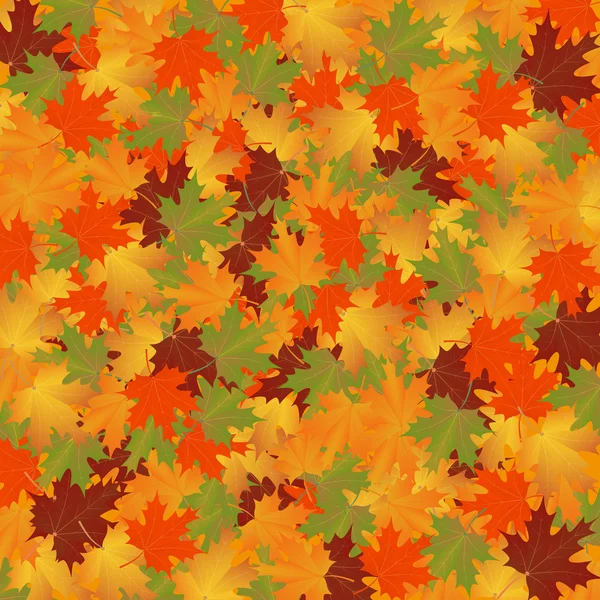 Fondo de otoño de hojas de arce — Vector de stock