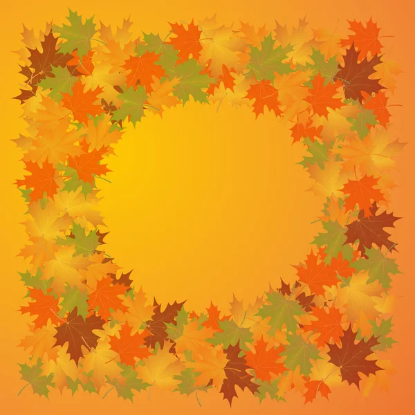 Fondo de otoño de hojas de arce — Vector de stock