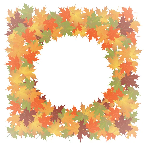 Fondo de otoño de hojas de arce — Vector de stock