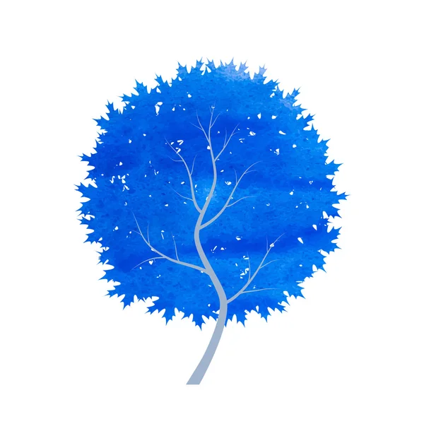 Abstrakter blauer Winterbaum — Stockvektor