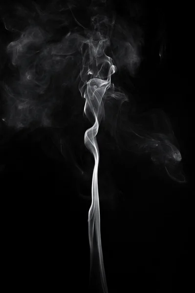 Humo Abstracto Mueve Sobre Fondo Negro — Foto de Stock