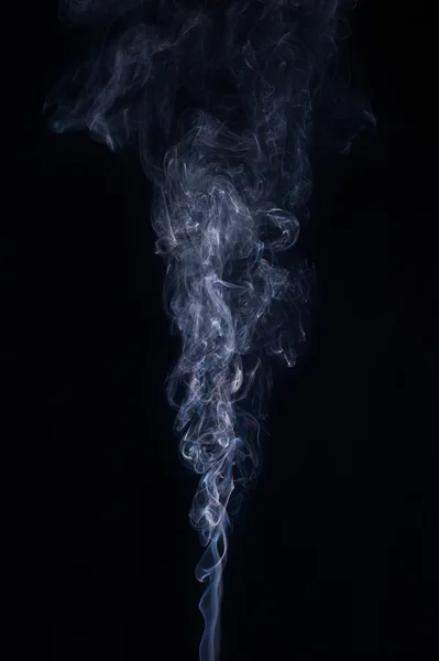 Humo Abstracto Mueve Sobre Fondo Negro — Foto de Stock