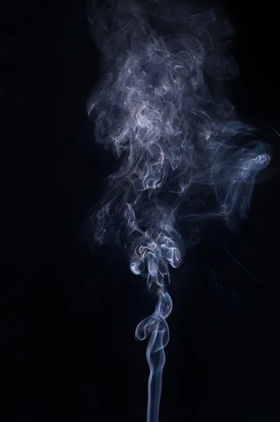 Humo Abstracto Mueve Sobre Fondo Negro — Foto de Stock