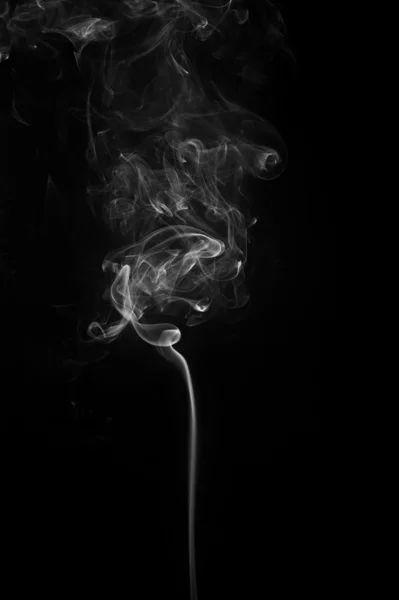 Humo Abstracto Mueve Sobre Fondo Negro — Foto de Stock