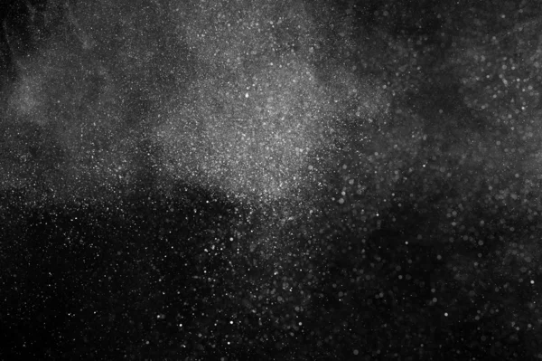Abstraktes Weißes Pulver Explosion Auf Schwarzem Hintergrund — Stockfoto