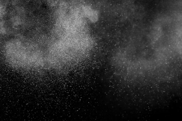 Абстрактный Взрыв Белого Порошка Черном Фоне — стоковое фото
