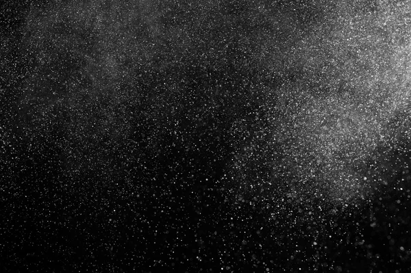 Explosion Abstraite Poudre Blanche Sur Fond Noir — Photo