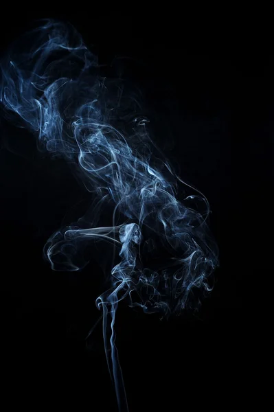 Abstrakter Rauch Bewegt Sich Auf Schwarzem Hintergrund — Stockfoto