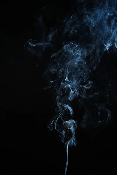 Абстрактный Дым Движется Черном Фоне — стоковое фото