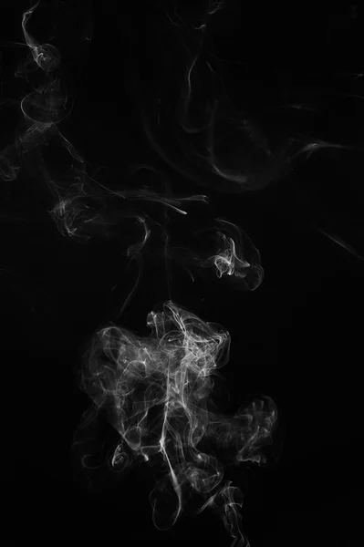 Abstract Smoke Moves Black Background — Stock Photo, Image