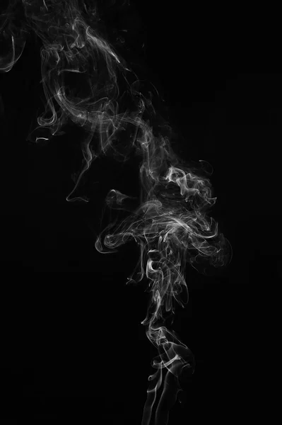 Humo Abstracto Mueve Sobre Fondo Negro — Foto de Stock