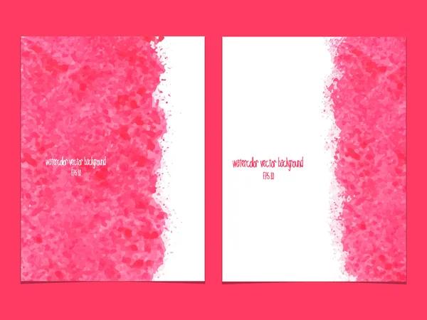Vektor Hintergrund mit Aquarell rosa. — Stockvektor