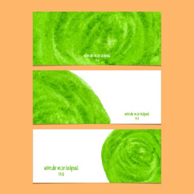 Vektör afiş suluboya yeşil ile.