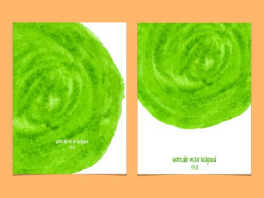 Sulu Boya yeşil ile vektör arka plan.