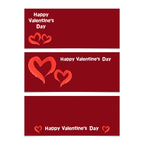 Banner Feliz Día de San Valentín. — Vector de stock