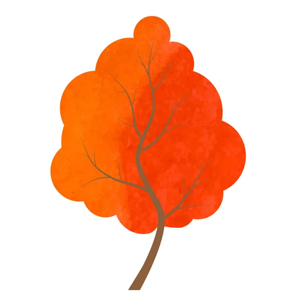 Abstracto árbol rojo y naranja sobre fondo blanco . — Archivo Imágenes Vectoriales