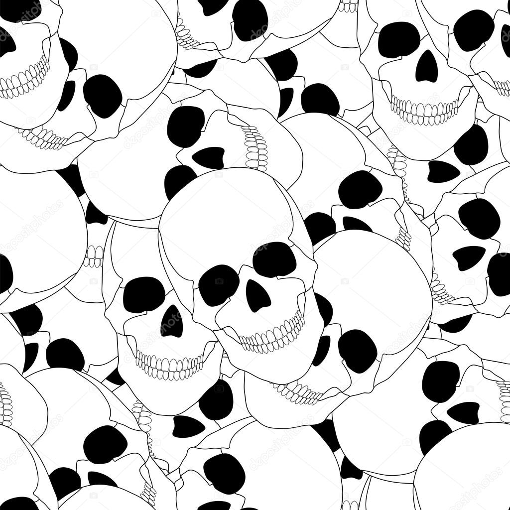  seamless pattern with skulls.