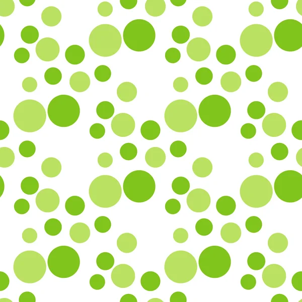 Nahtlose grüne Kreis-Erbsen-Muster. — Stockvektor