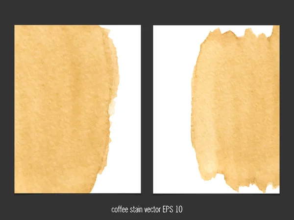 Vektor Hintergrund mit Kaffeefleck Aquarell. — Stockvektor