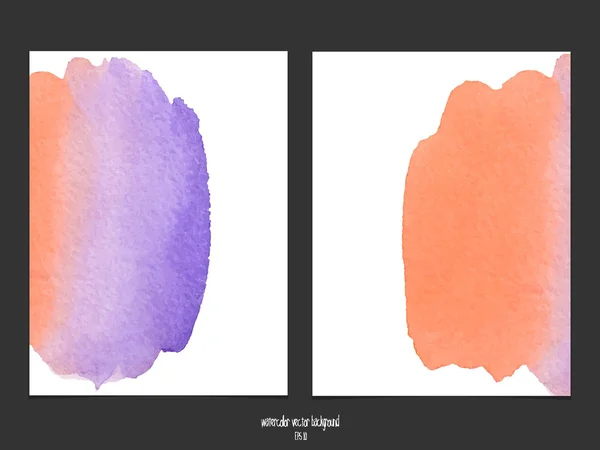 Vector achtergrond met aquarel rood en paars. — Stockvector