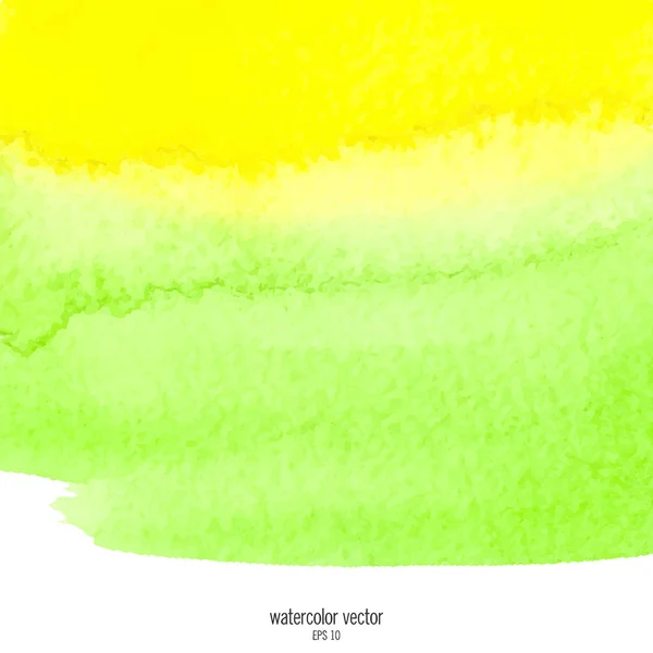 Green and yellow watercolor squarer background — Stok Vektör