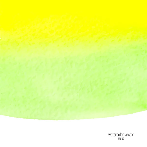 Grüne und gelbe Aquarell quadratischen Hintergrund — Stockvektor