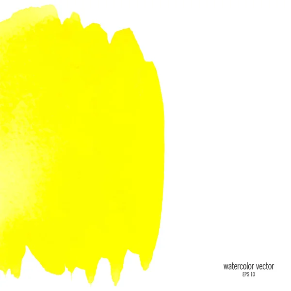 Yellow watercolor squarer background — Stok Vektör