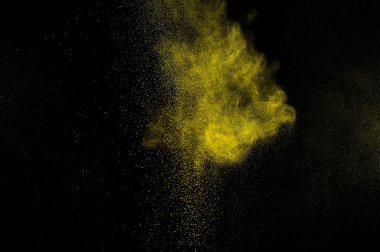 Soyut altın ve sarı boya Holi.