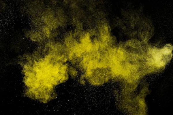 Abstrato tinta amarela e dourada Holi . — Fotografia de Stock