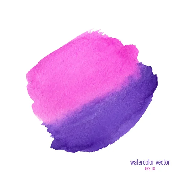 Roze en paarse aquarel cirkel — Stockvector