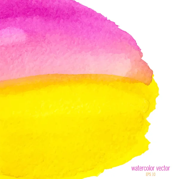 Roze en geel aquarel vierkanter achtergrond — Stockvector