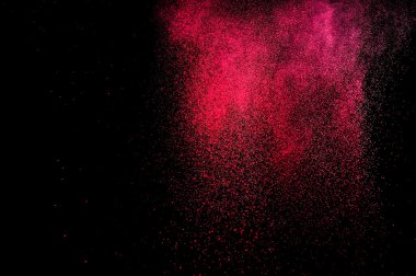 Holi soyut kırmızı ve pembe boya.