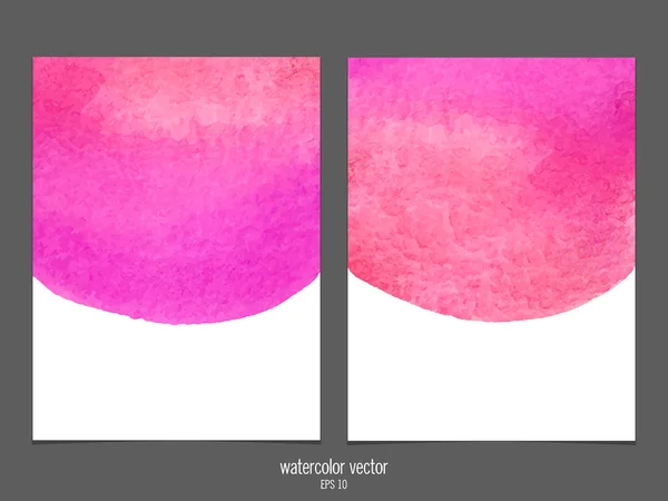 Fundo vetorial com aquarela rosa e vermelho . —  Vetores de Stock