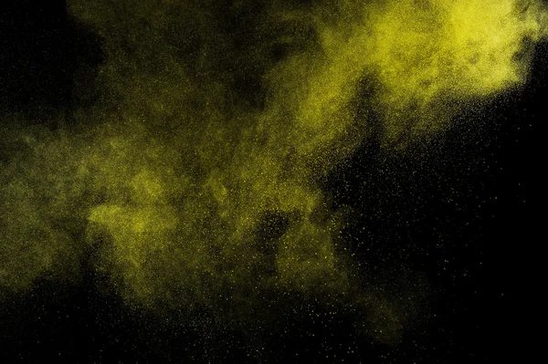 Pittura astratta gialla e oro Holi . — Foto Stock