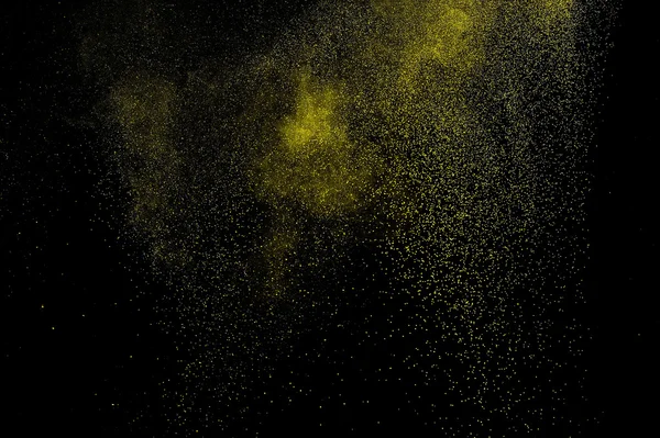 Vopsea galbenă și aurie abstractă Holi . — Fotografie, imagine de stoc