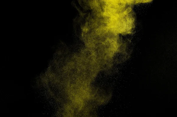 Abstract yellow and gold  paint Holi. — Stock Photo, Image