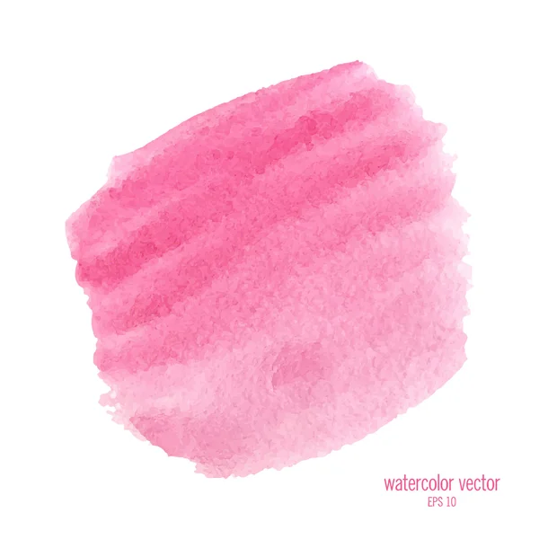 Roze aquarel cirkel. — Stockvector
